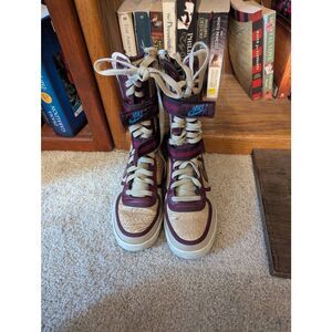 Rare Nike Women's Size 6.5 Vandal Venti Knee High Tall Sneakers Purple Tan